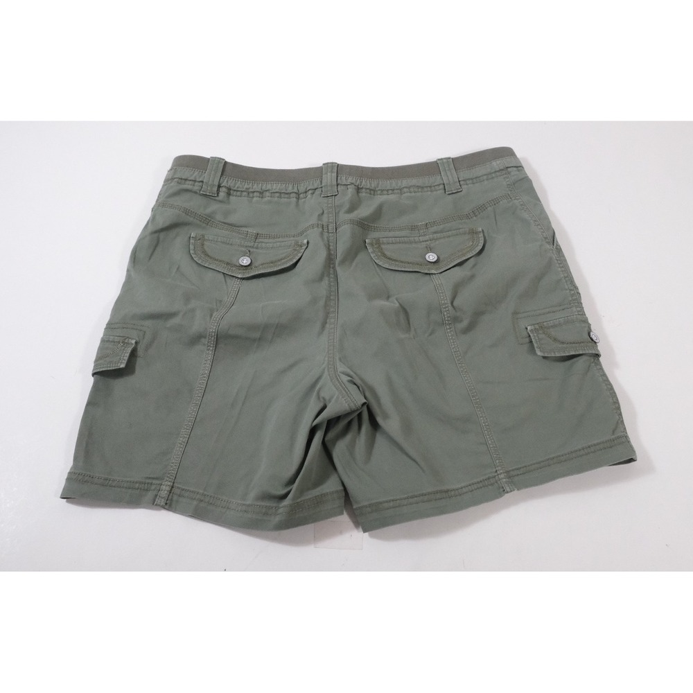 Style & Co Shorts Womens 14 Green Cargo Casual Cotton Blend Utility Pockets - Picture 2 of 7